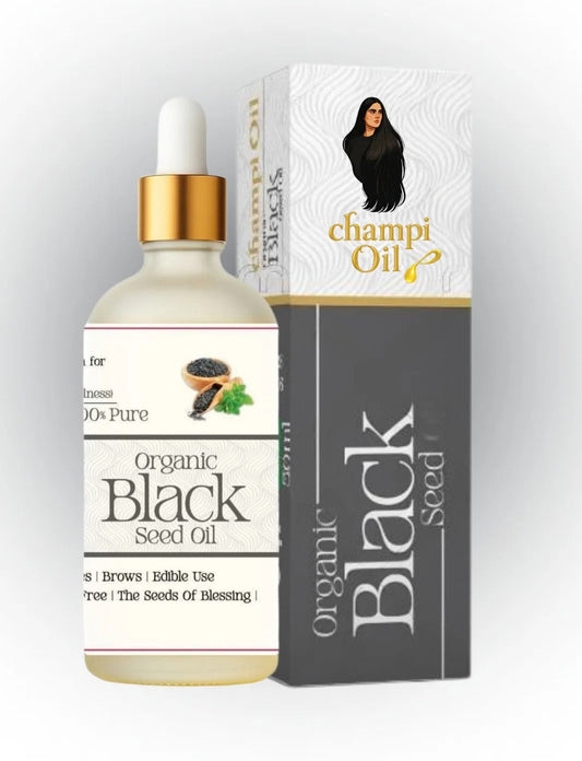 Organic Black Seed Oil (Kalonji) – 100% Pure Cold-Pressed Oil for Hair Growth, Glowing Skin & Immune Support