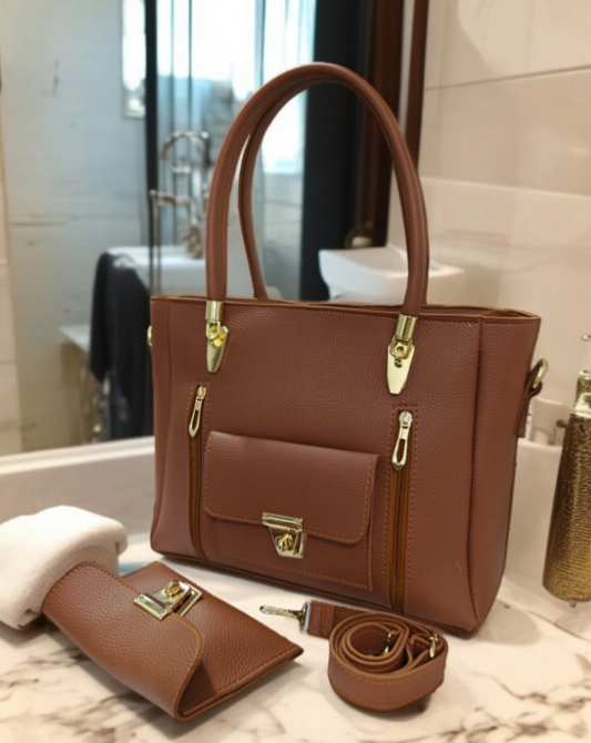 Divine double zipper 2 piece Handbag