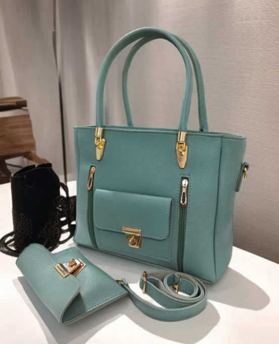 Divine double zipper 2 piece Handbag