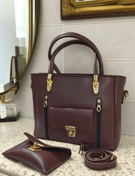 Divine double zipper 2 piece Handbag